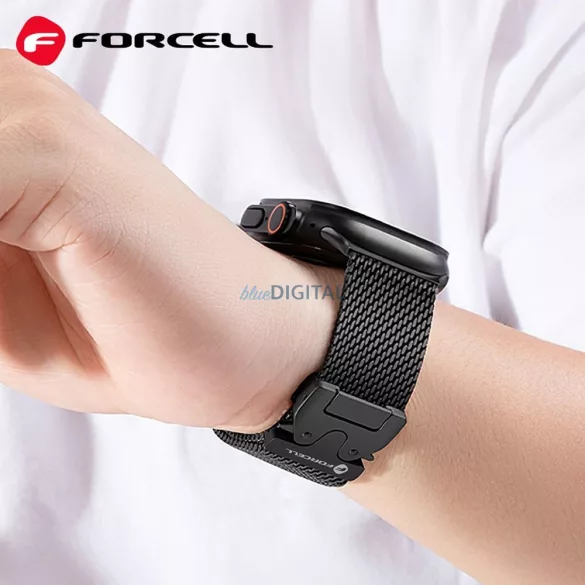 FORCELL F-DESIGN FA11 curea din oțel inoxidabil APPLE Watch 38 / 40 / 41 mm negru