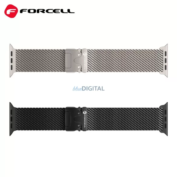 FORCELL F-DESIGN FA11 curea din oțel inoxidabil APPLE Watch 38 / 40 / 41 mm negru
