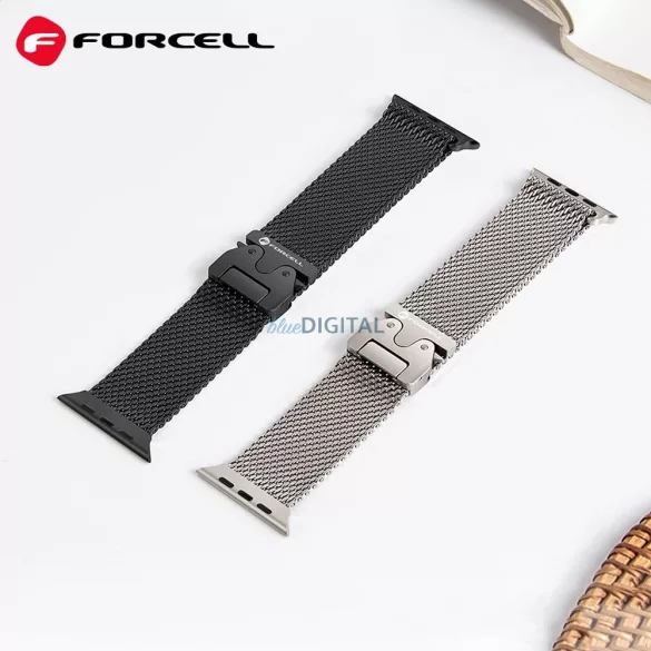 FORCELL F-DESIGN FA11 curea din oțel inoxidabil APPLE Watch 38 / 40 / 41 mm negru