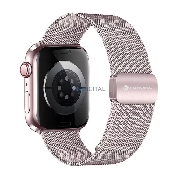 FORCELL F-DESIGN FA14 curea magnetică din oțel inoxidabil APPLE Watch 38 / 40 / 41 mm roz