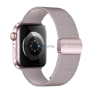 FORCELL F-DESIGN FA14 curea magnetică din oțel inoxidabil APPLE Watch 42 / 44 / 45 / 49 mm roz