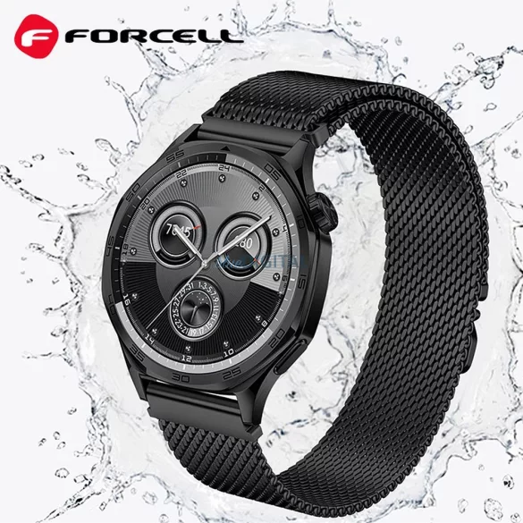 FORCELL F-DESIGN FS10 curea din oțel SAMSUNG Watch 22 mm negru