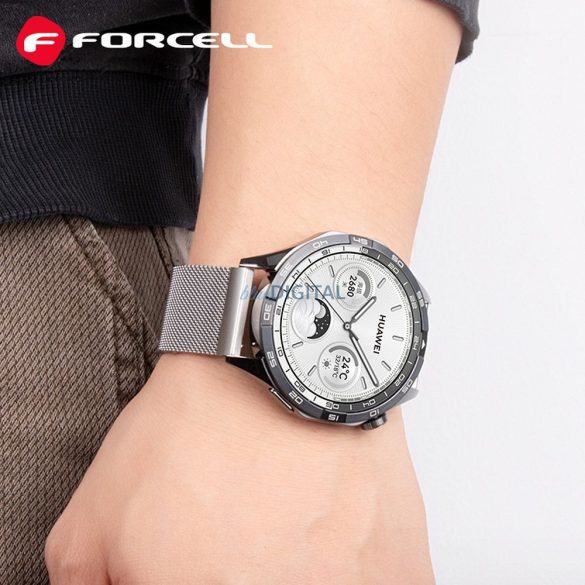 FORCELL F-DESIGN FS11 brățară magnetică din oțel SAMSUNG Watch 20 mm argintiu