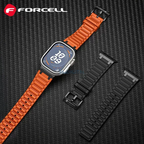 FORCELL F-DESIGN FA06 curea de silicon APPLE Watch 38 / 40 / 41 mm în portocaliu