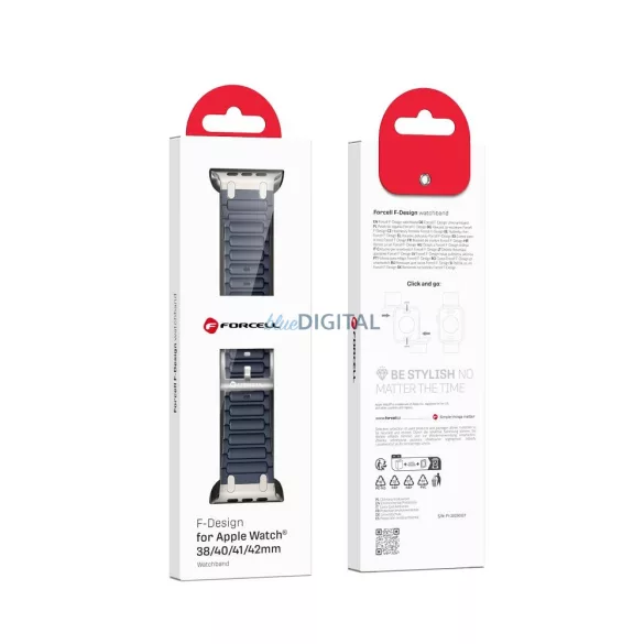 FORCELL F-DESIGN FA06 curea silicon APPLE Watch 38 / 40 / 41 mm albastru