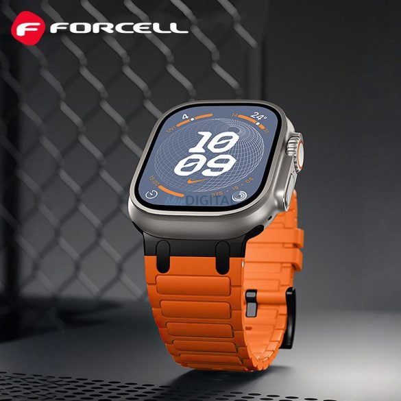 FORCELL F-DESIGN FA06 curea silicon APPLE Watch 42 / 44 / 45 / 49 mm negru