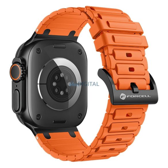 FORCELL F-DESIGN FA06 curea de silicon APPLE Watch 42 / 44 / 45 / 49 mm în portocaliu