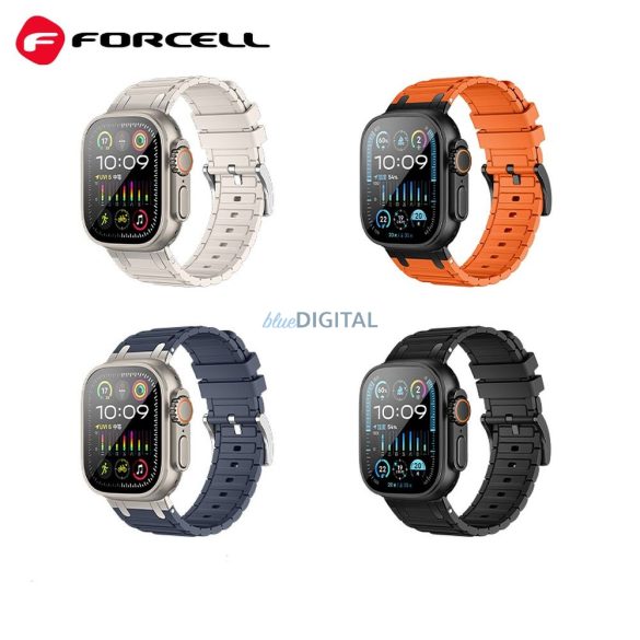 FORCELL F-DESIGN FA06 curea silicon APPLE Watch 42 / 44 / 45 / 49 mm albastru