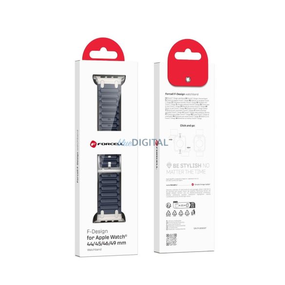 FORCELL F-DESIGN FA06 curea silicon APPLE Watch 42 / 44 / 45 / 49 mm albastru
