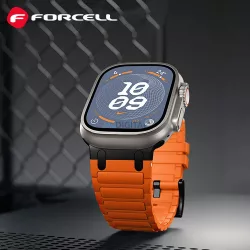   FORCELL F-DESIGN FA06 curea de silicon APPLE Watch 42 / 44 / 45 / 49 mm în alb