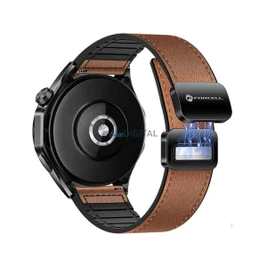 FORCELL F-DESIGN FS20 curea magnetică din piele ecologică SAMSUNG Watch 20 mm maro