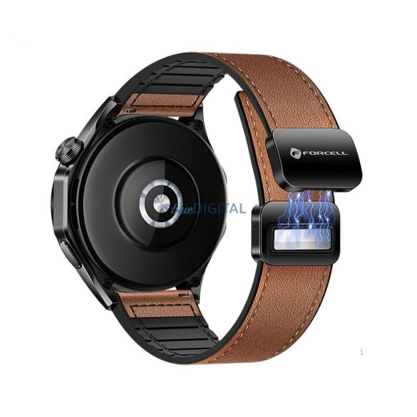 FORCELL F-DESIGN FS20 curea magnetică din piele ecologică SAMSUNG Watch 20 mm maro