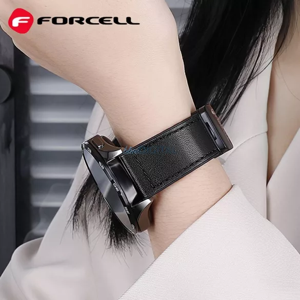 FORCELL F-DESIGN FS20 curea magnetică din piele ecologică SAMSUNG Watch 22 mm maro