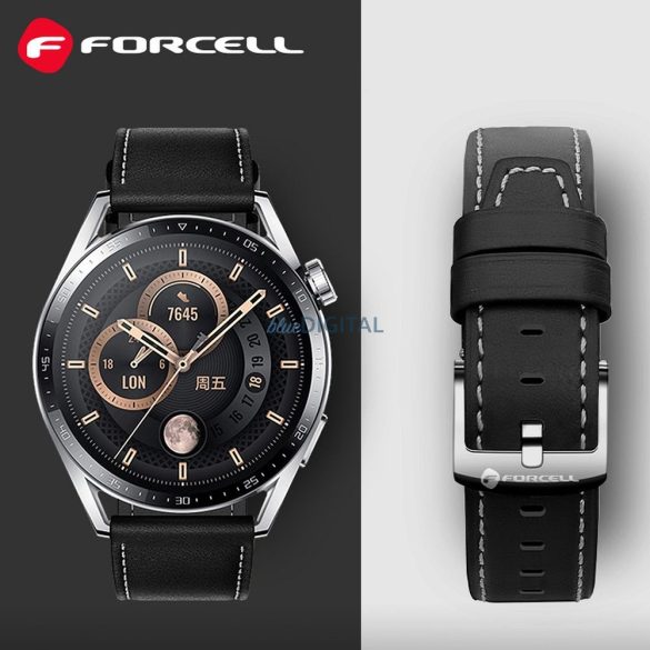 FORCELL F-DESIGN FS21 curea din piele ecologică SAMSUNG Watch 20 mm negru