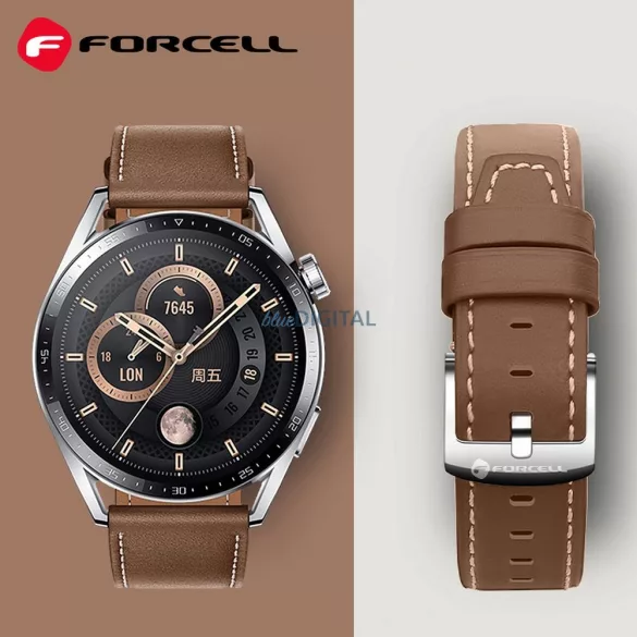 FORCELL F-DESIGN FS21 curea din piele ecologică SAMSUNG Watch 22 mm maro