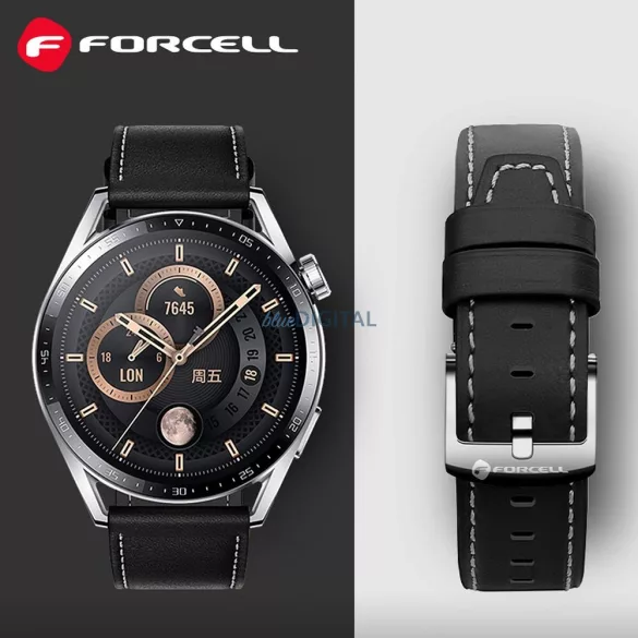 FORCELL F-DESIGN FS21 curea din piele ecologică SAMSUNG Watch 22 mm negru