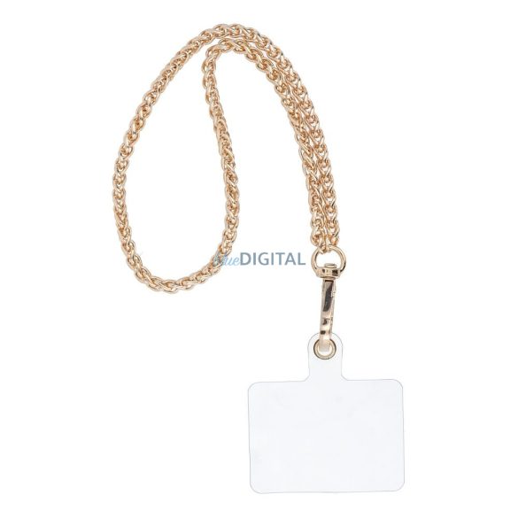 LÁNC #43 Colier pentru telefon, pandantiv pentru telefon / lungime cordon 40cm (20cm în buclă) / agățat pe încheietura mâinii - culoare aurie
