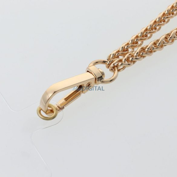 LÁNC #43 Colier pentru telefon, pandantiv pentru telefon / lungime cordon 40cm (20cm în buclă) / agățat pe încheietura mâinii - culoare aurie