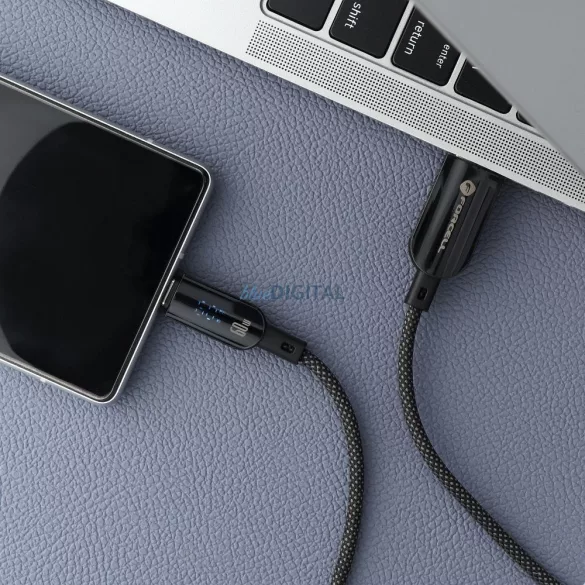 FORCELL F-ENERGY C272 cablu USB-A Type-C QC4.0 3A 66W Digital 1,2 m negru
