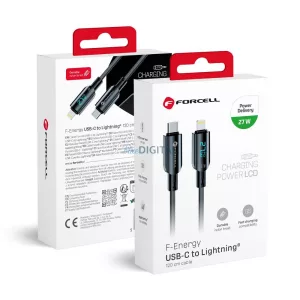 FORCELL F-ENERGY C276 cablu Type-C C PD 3A 27W Digital 1,2 m negru