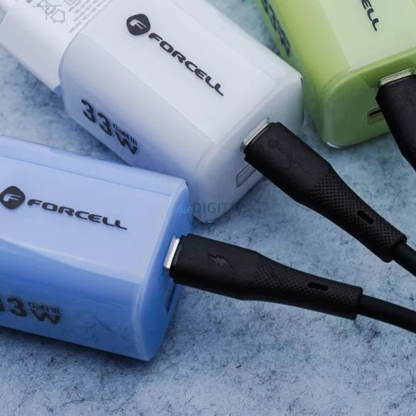 FORCELL F-ENERGY C344 cablu Tip-C Tip-C QC4.0 PD 3A 60W silicon 1 m negru