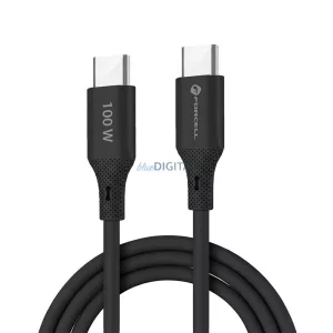 FORCELL F-ENERGY C347 cablu Type-C Type-C QC4.0 PD 5A 100W silicon 1 m negru