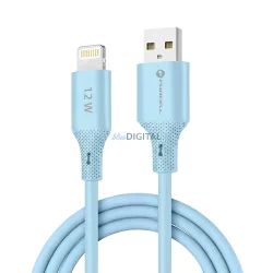   FORCELL F-ENERGY C343 USB-A - Lightning 2.4A 12W cablu siliconic 1 m albastru