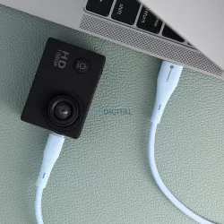  FORCELL F-ENERGY C341 cablu USB-A - Micro USB QC3.0 2,4A 18W silicon 1 m albastru