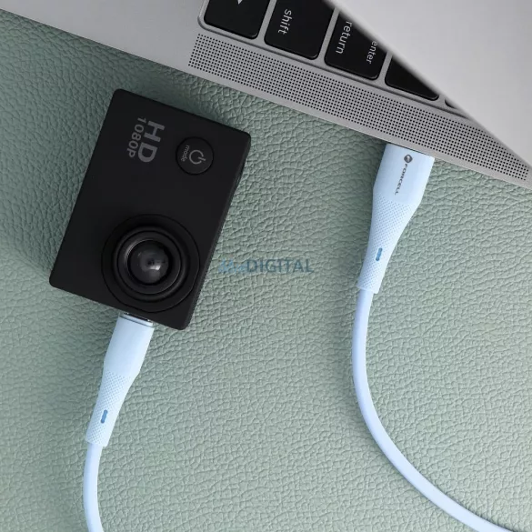 FORCELL F-ENERGY C341 cablu USB-A - Micro USB QC3.0 2,4A 18W silicon 1 m albastru