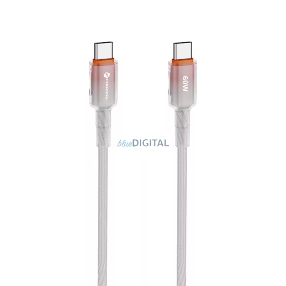 FORCELL F-ENERGY C354 tip C la tip C cablu QC4.0 PD 3A 60W Gradient 1 m alb