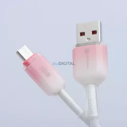   FORCELL F-ENERGY C351 cablu USB-A - Micro USB QC3.0 2,4A 18W Gradient 1 m alb