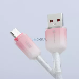 FORCELL F-ENERGY C351 cablu USB-A - Micro USB QC3.0 2,4A 18W Gradient 1 m alb