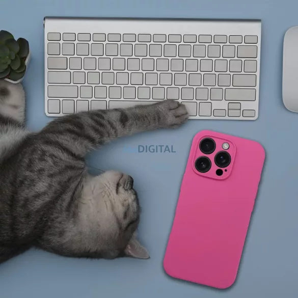 HUSĂ! - Carcasă SILICONE 2mm MagSafe compatibilă pentru iPhone 15 - roz