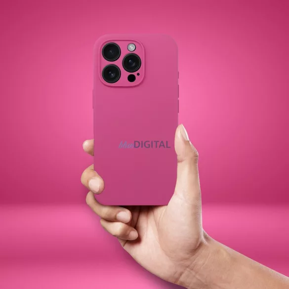 HUSĂ! - Carcasă SILICONE 2mm MagSafe compatibilă pentru iPhone 15 - roz