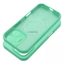   HUSĂ! - Carcasă SILICONE 2mm MagSafe compatibilă pentru iPhone 15 Pro - verde mentă