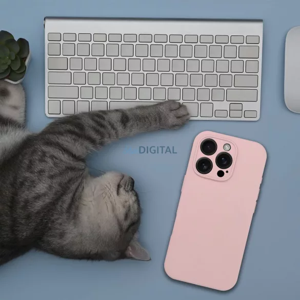 HUSĂ! - Carcasă SILICONE 2mm MagSafe compatibilă pentru iPhone 16 Pro - roz pal