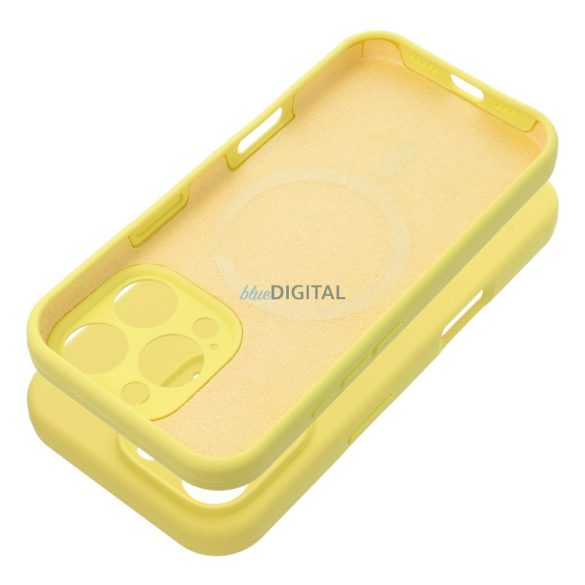 Carcasă SILICONE 2mm MagSafe compatibilă pentru iPhone 16 Pro Max - galben lămâie