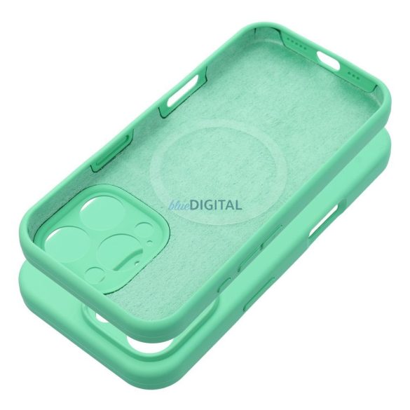 Carcasă SILICONE 2mm MagSafe compatibilă pentru iPhone 16 Pro Max - verde mentă