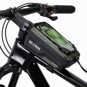 Geantă de călătorie WILDMAN pentru cadru de bicicletă cu fermoar 1L (4"-7") GX200 verde