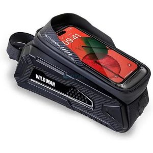 Geantă de călătorie WILDMAN pentru cadru de bicicletă cu fermoar 2L (4"-7") M30 negru
