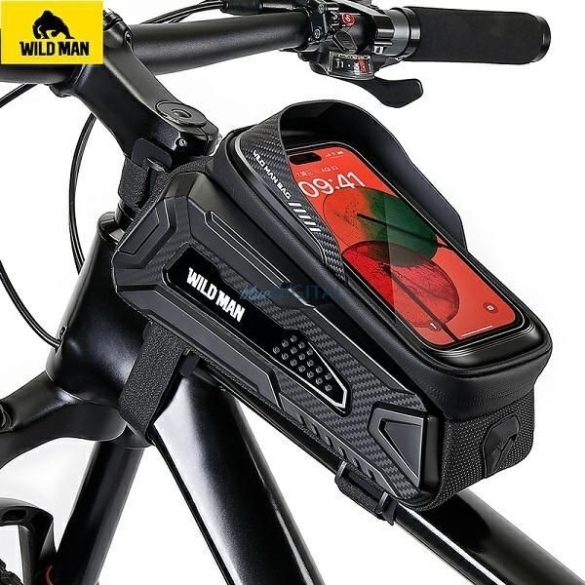 Geantă de călătorie WILDMAN pentru cadru de bicicletă cu fermoar 2L (4"-7") M30 negru
