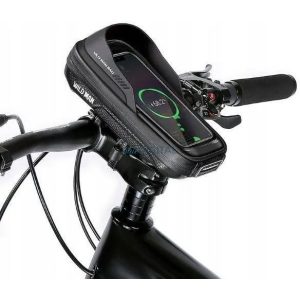 Geantă de călătorie WILDMAN pentru ghidon de bicicletă cu fermoar 0,5L (4"- 7") ES16 negru