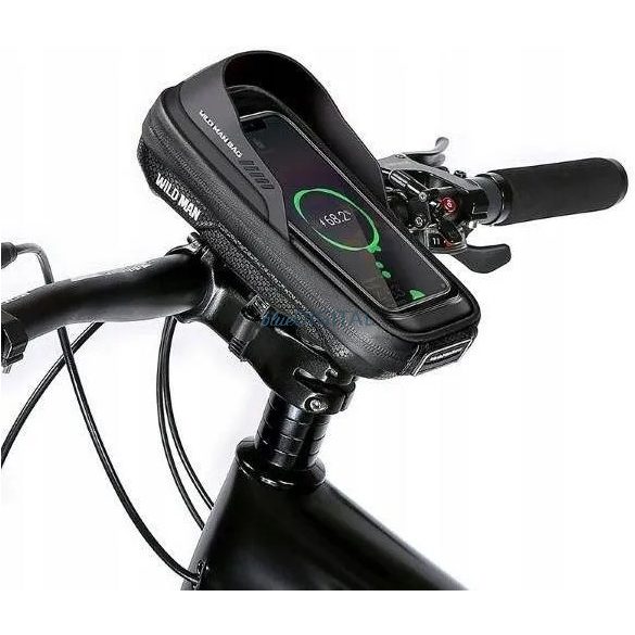 Geantă de călătorie WILDMAN pentru ghidon de bicicletă cu fermoar 0,5L (4"- 7") ES16 negru