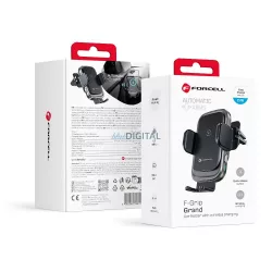  Încărcător wireless FORCELL F-GRIP Grand (F-24) 15W argintiu
