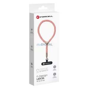 FORCELL F-DESIGN L8X36 lungime reglabilă (bucla max. 18 cm) roz alb