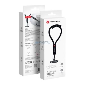 FORCELL F-DESIGN R10X40 lungime reglabilă (bucla max. 20 cm) negru