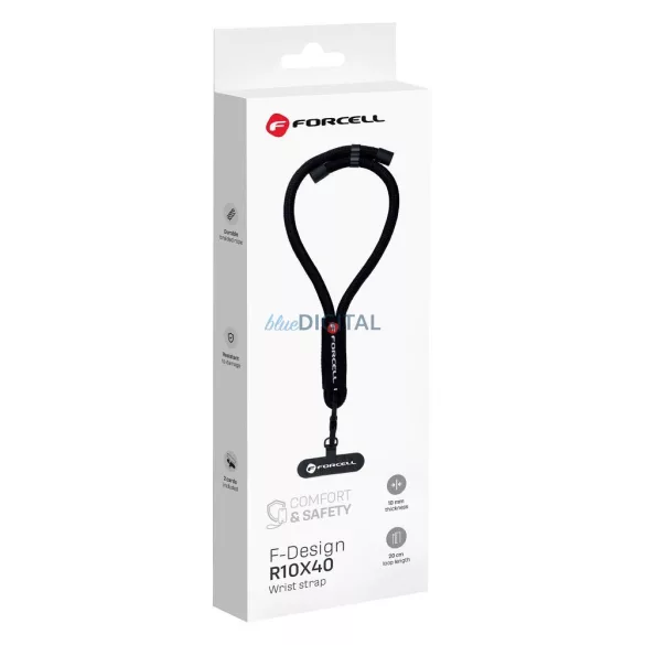 FORCELL F-DESIGN R10X40 lungime reglabilă (bucla max. 20 cm) negru