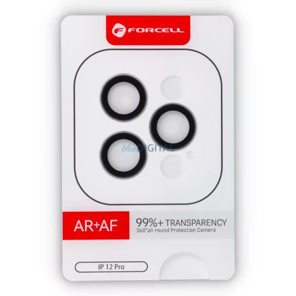Forcell Premium Camera Lens obiectiv de aparat de fotografiat de protecție din sticlă temperată cu argint trim iPhone 12 Pro