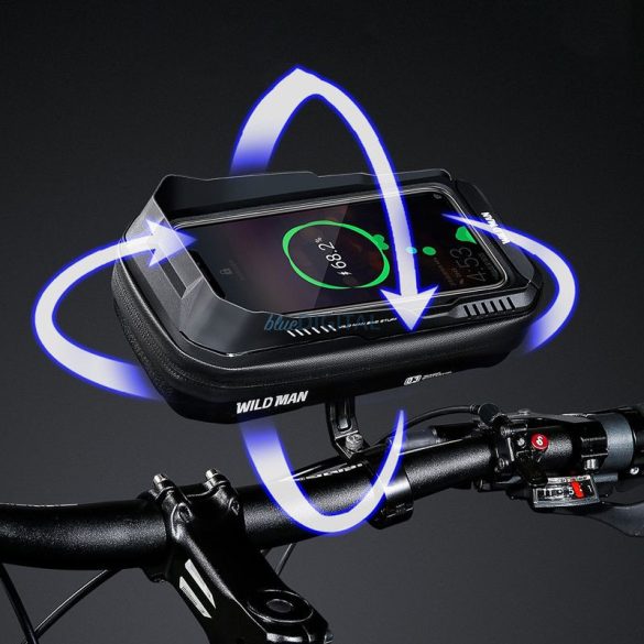 Geantă de călătorie WILDMAN pentru ghidon de bicicletă cu fermoar 0,5L (4"-7") XT3S negru