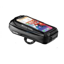   Geantă de călătorie WILDMAN pentru ghidon de bicicletă cu fermoar 0,5L (4"- 7") X3 negru